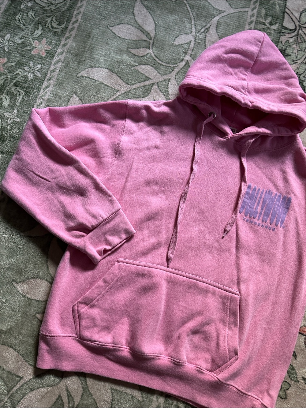 Pink Dollywood Pullover Hoodie with Lavender/Lilac Graphics Size Small - Picture 4 of 11